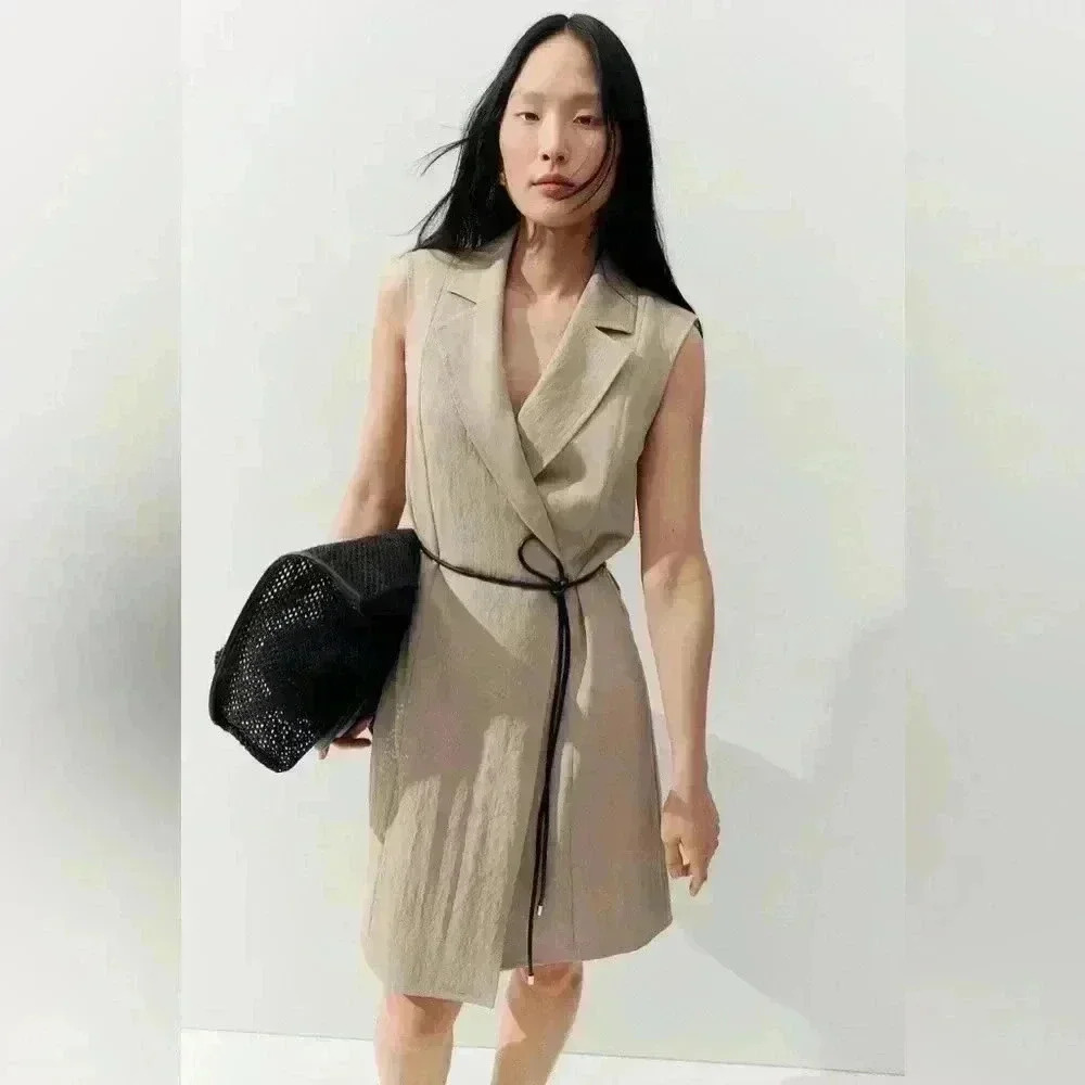 H&M Tie-Belt Jacket Dress